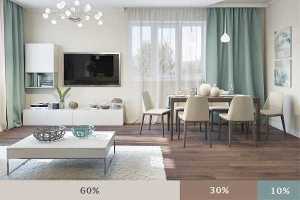 Bật mí 3 quy tắc phối màu nội thất đơn giản mà đẹp