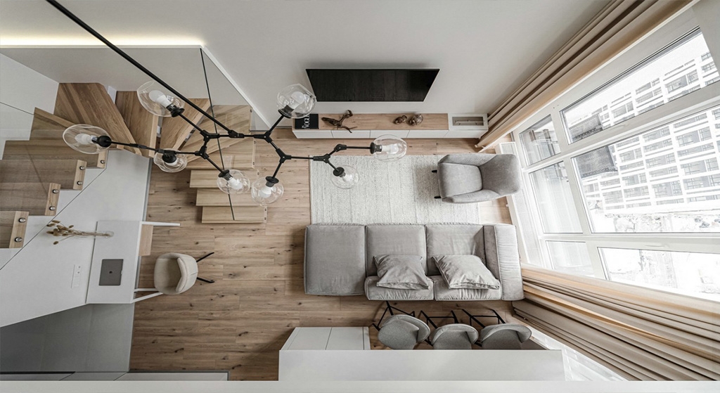 Bố trí nội thất cho căn hộ Mio diện tích 34,76m² tại dự án Monrei Saigon