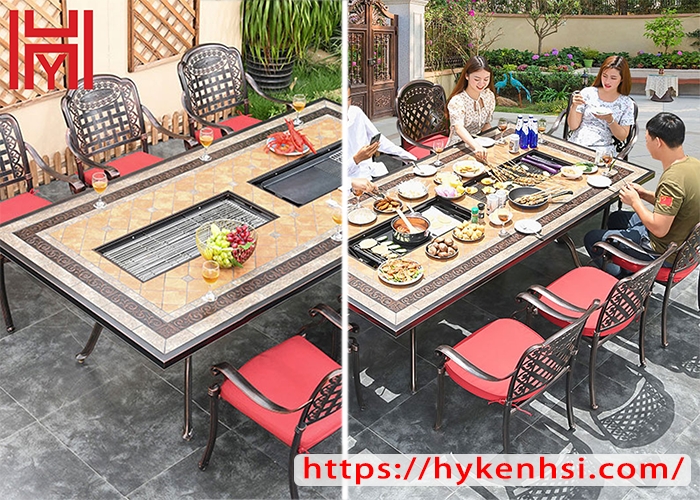 Giá bàn nướng sân vườn hiện nay là bao nhiêu?