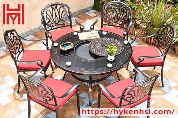 Top 4 mẫu bàn nướng sân vườn hợp kim nhôm ngoài trời