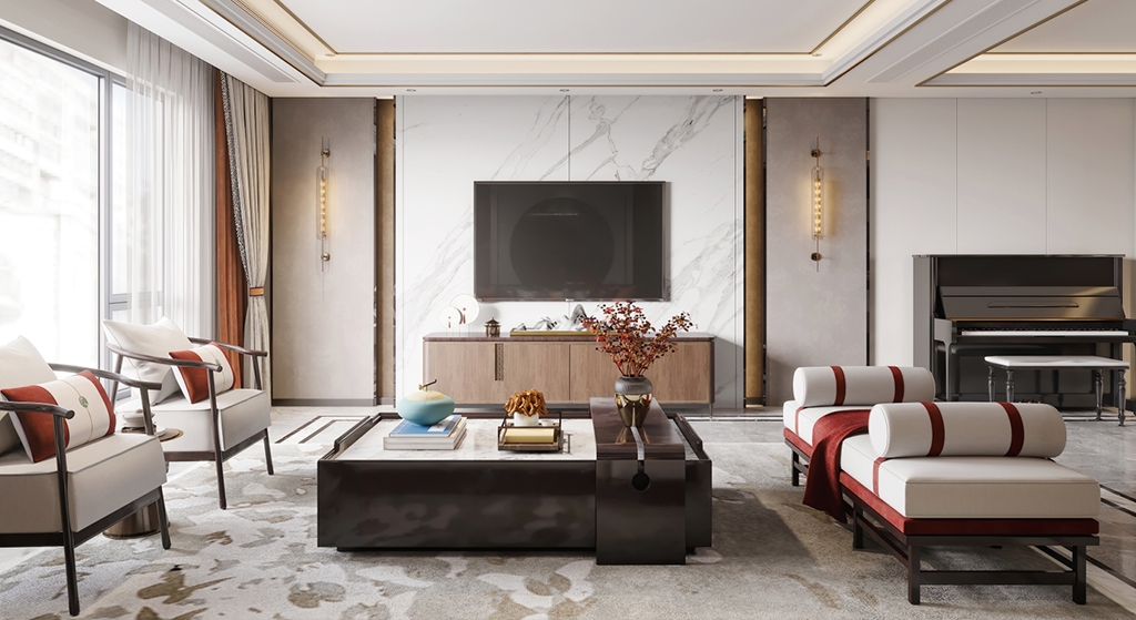 Ý tưởng nội thất nhà mẫu cho căn hộ 3 phòng ngủ 126,3m² tại dự án Palm River?