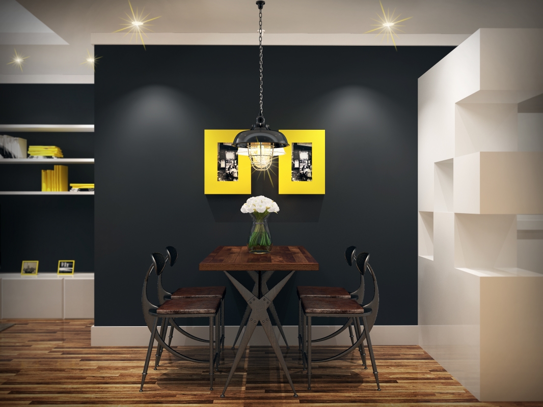 Bộ Bàn ghế ăn phong cách Công nghiệp (Industrial Style), hiện đại