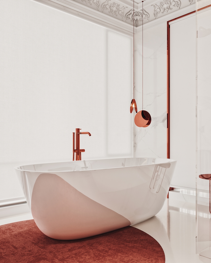 Bồn Tắm Độc Lập – Freestanding Bathtub Thiết Kế Oval Hiện Đại