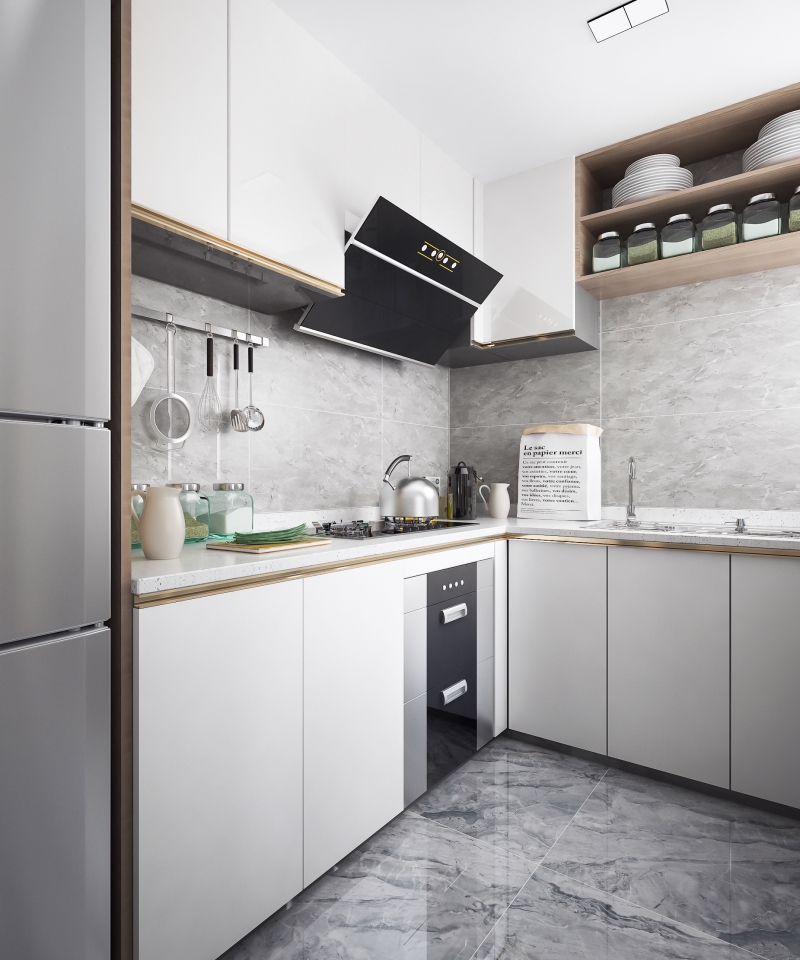 Tủ Bếp Chữ L Modern Luxury