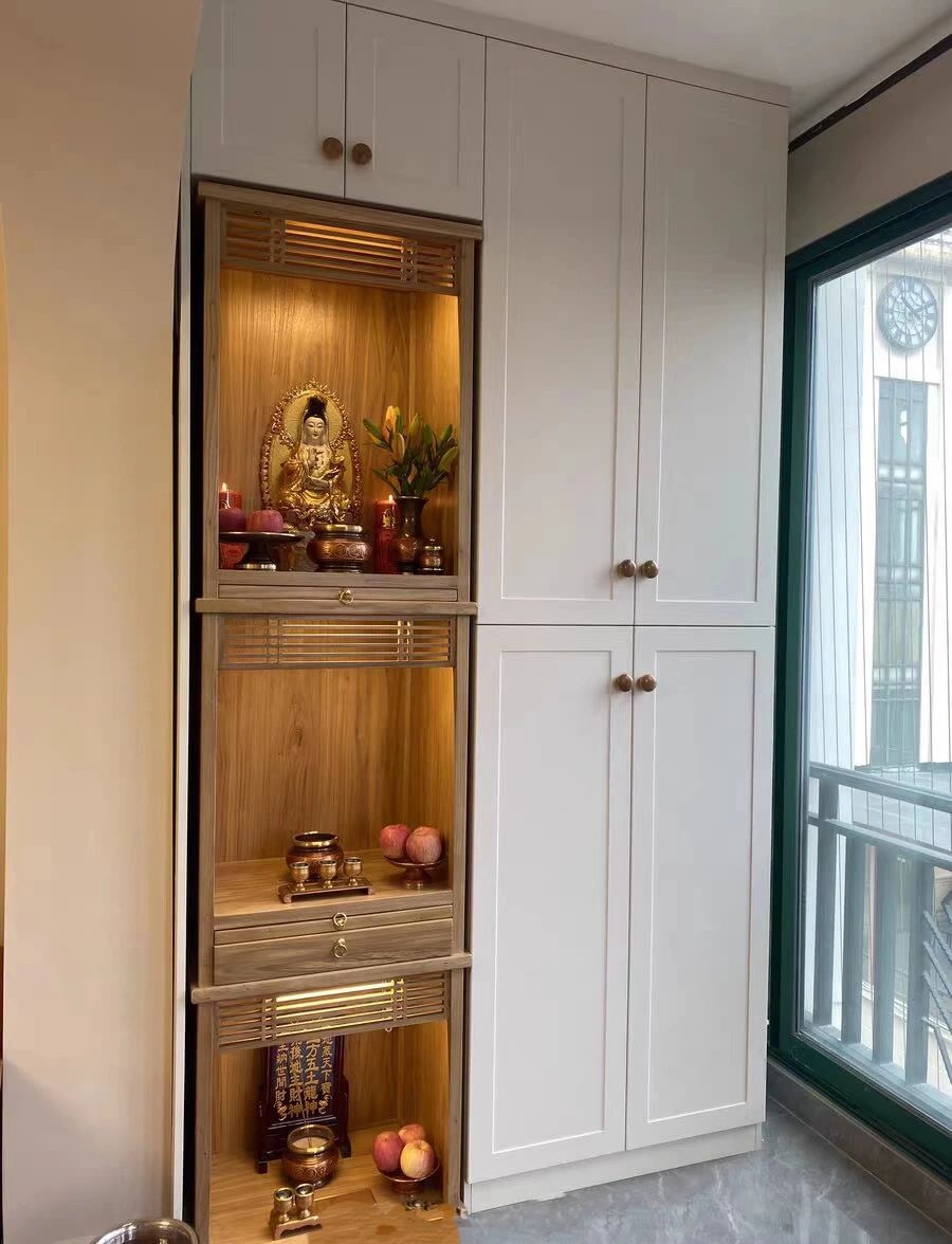 Tủ thờ đứng kết hợp tủ lưu trữ đa năng 06