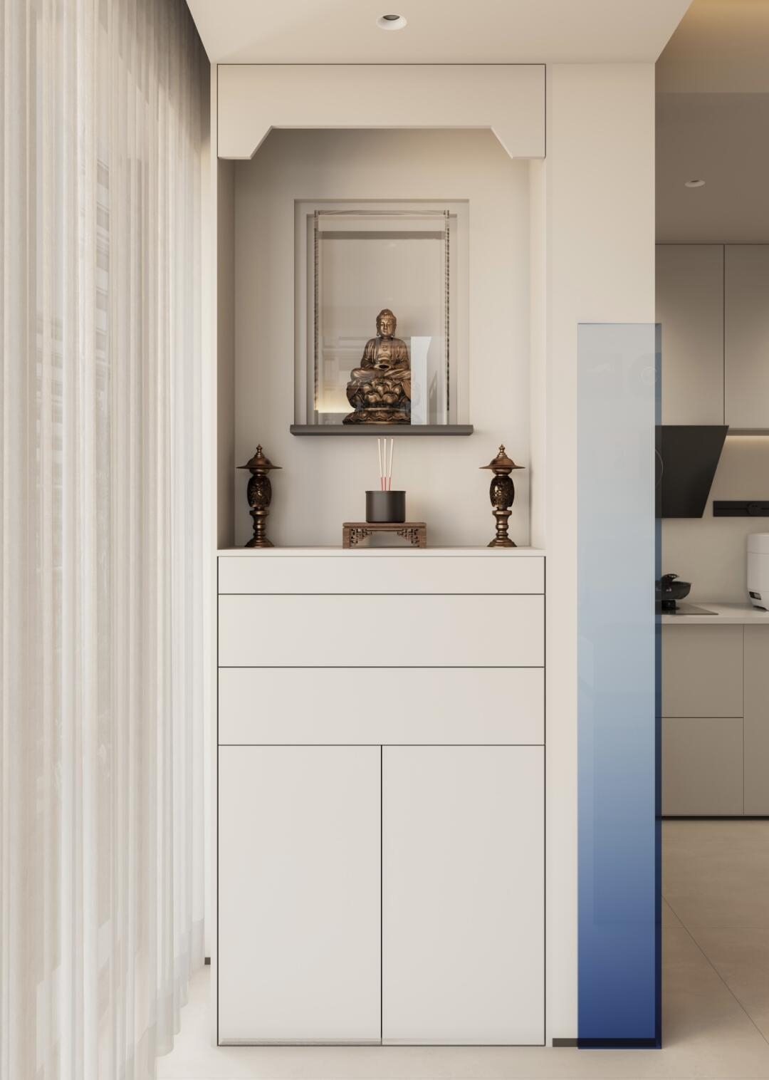 Tủ thờ gỗ công nghiệp (MDF chống ẩm) phủ Melamine 093