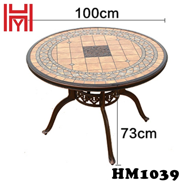 BÀN SÂN VƯỜN HM1039 ĐỎ GẠCH