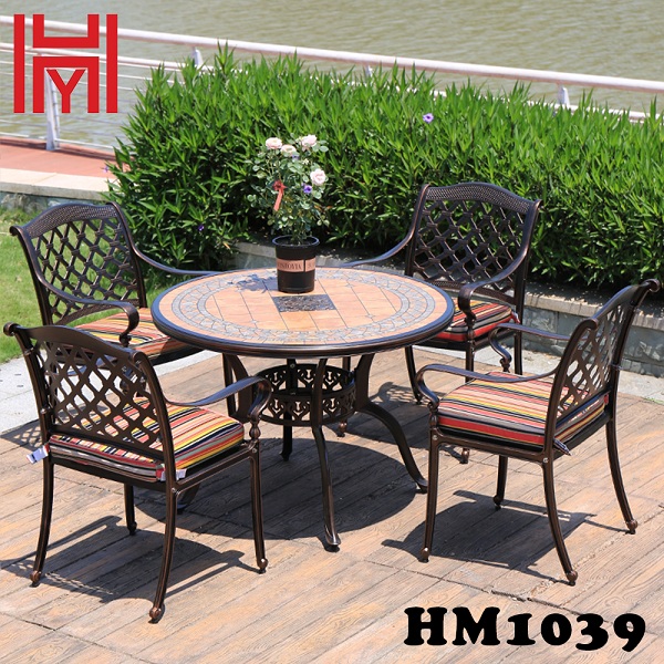 BÀN SÂN VƯỜN HM1039 ĐỎ GẠCH