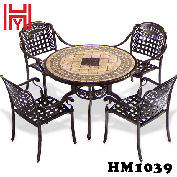 BÀN SÂN VƯỜN HM1039 ĐỎ GẠCH