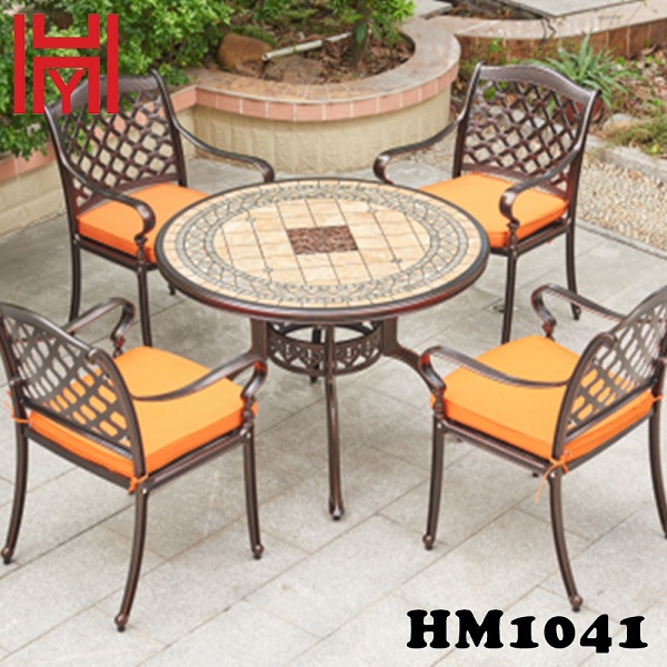 BÀN SÂN VƯỜN HM1041 ĐÁ GỐM ĐỎ