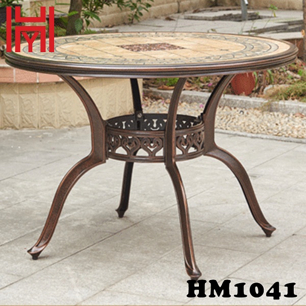 BÀN SÂN VƯỜN HM1041 ĐÁ GỐM ĐỎ