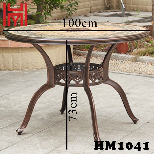 BÀN SÂN VƯỜN HM1041 ĐÁ GỐM ĐỎ