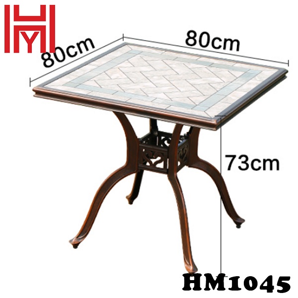 BÀN SÂN VƯỜN VUÔNG HM1045 BẠCH NGỌC