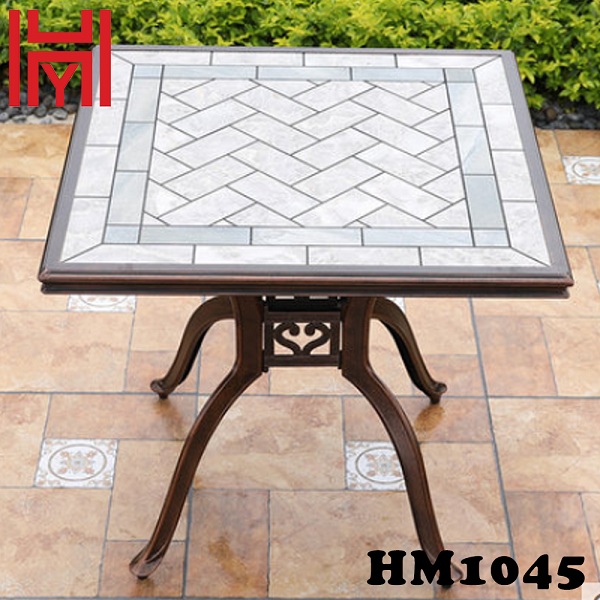 BÀN SÂN VƯỜN VUÔNG HM1045 BẠCH NGỌC