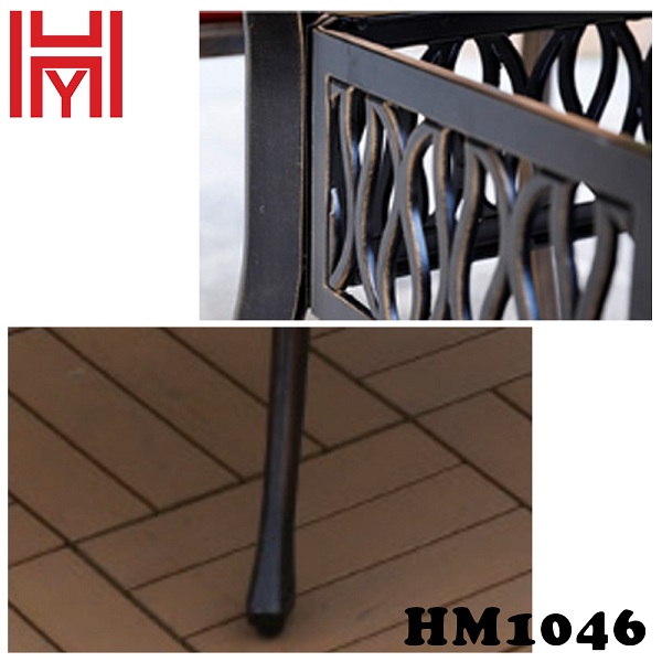 BÀN SÂN VƯỜN VUÔNG HM1046 ĐÁ GỐM ĐỎ