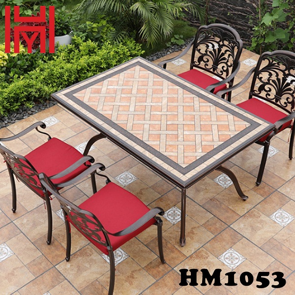 BÀN SÂN VƯỜN HM1053 MÀU GẠCH