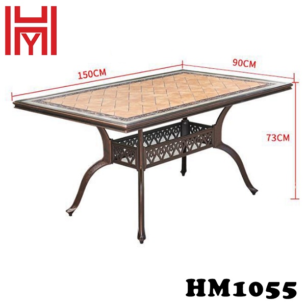 BÀN SÂN VƯỜN HM1055 ĐÁ GỐM ĐỎ