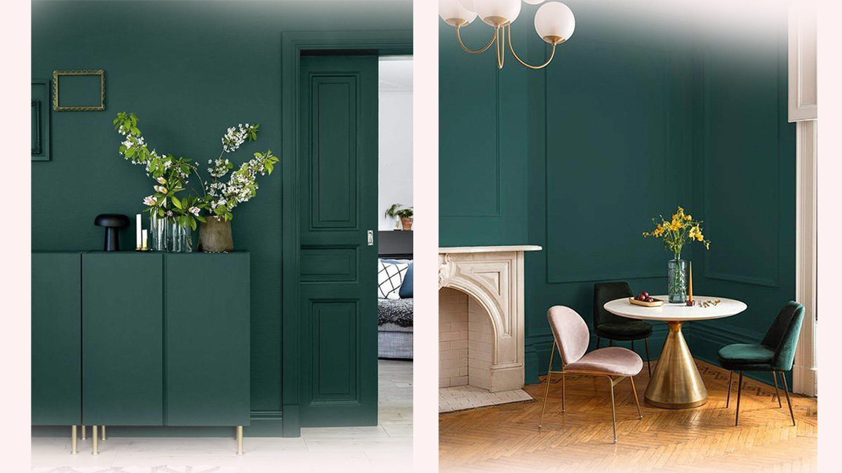 6 Gam màu nội thất thịnh hành 2021_Màu Xanh Lá Cây Đậm