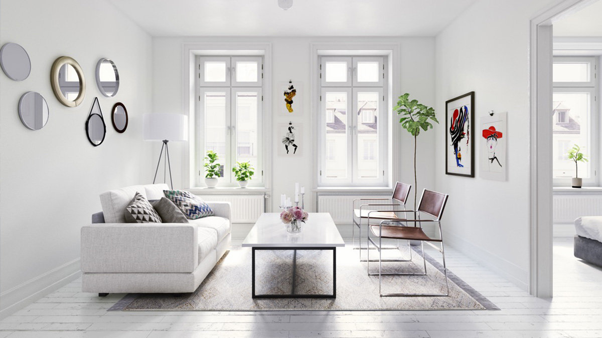 6 Gam màu nội thất thịnh hành 2021_Trắng Sáng