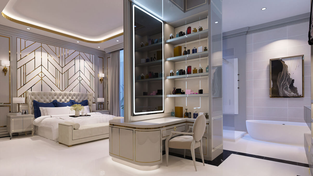 Mẫu thiết kế nội thất 150m2 kiểu Pháp